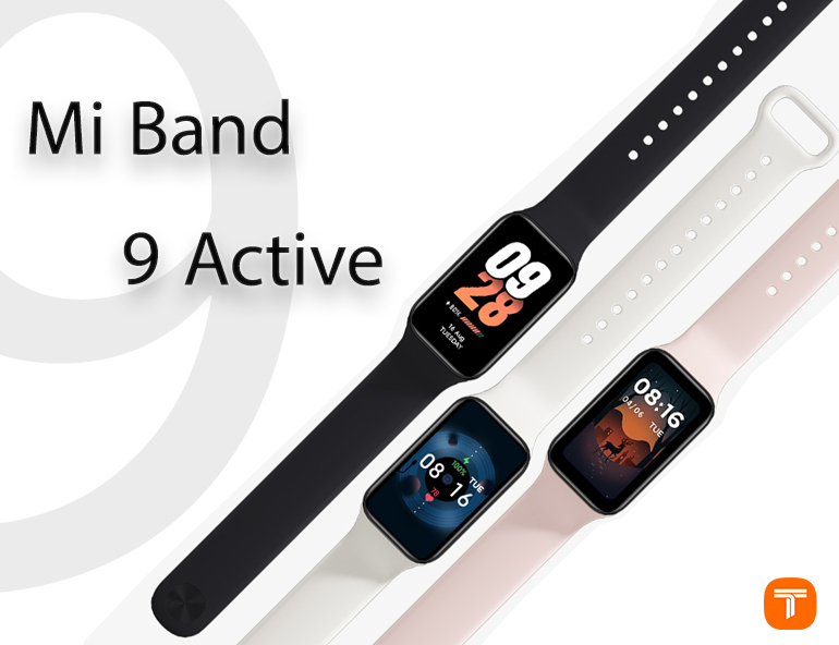 شیائومی Mi Band 9 Active با طراحی جدید، نمایشگر 1.47 اینچی و عمر باتری 18 روزه در رنگ‌های مشکی، سفید و صورتی