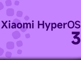 نمایش لوگوی Xiaomi HyperOS 3 با طراحی بنفش، مرتبط با بحث هماهنگی با Material Design 3 گوگل