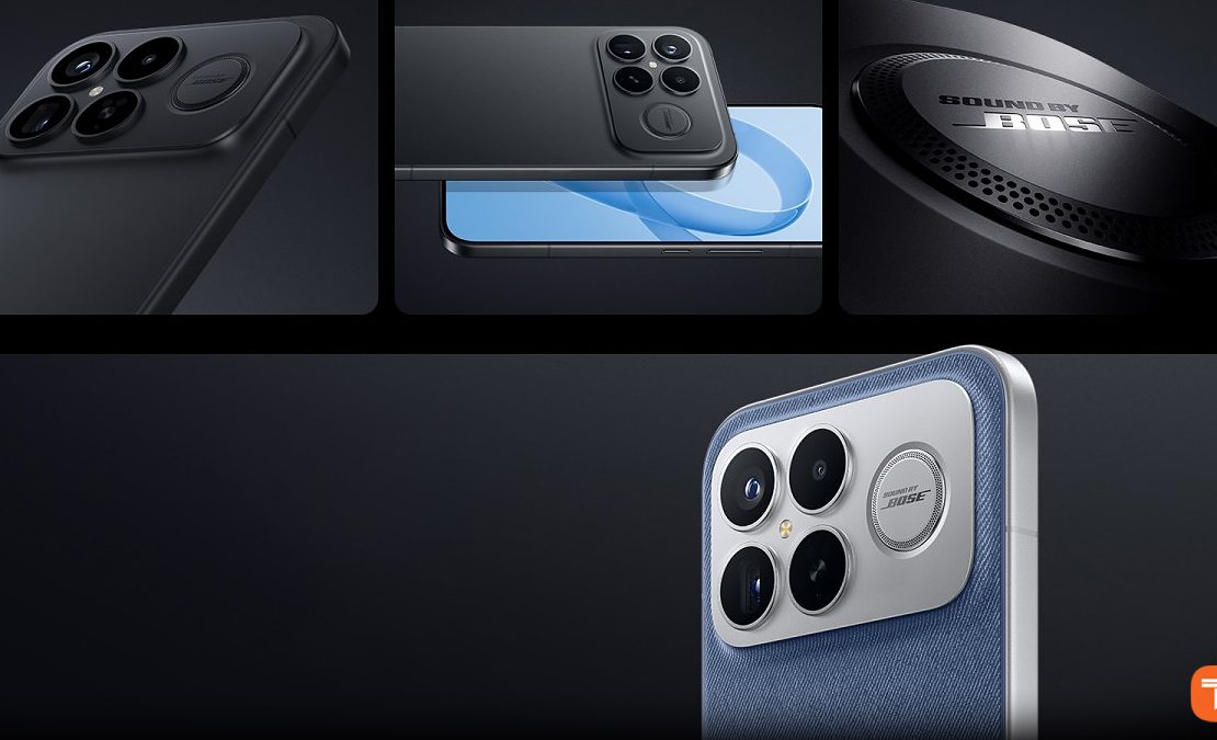 طراحی و ماژول دوربین گوشی Redmi K90 Pro Max با سیستم صوتی Bose و بدنه لوکس آبی و مشکی