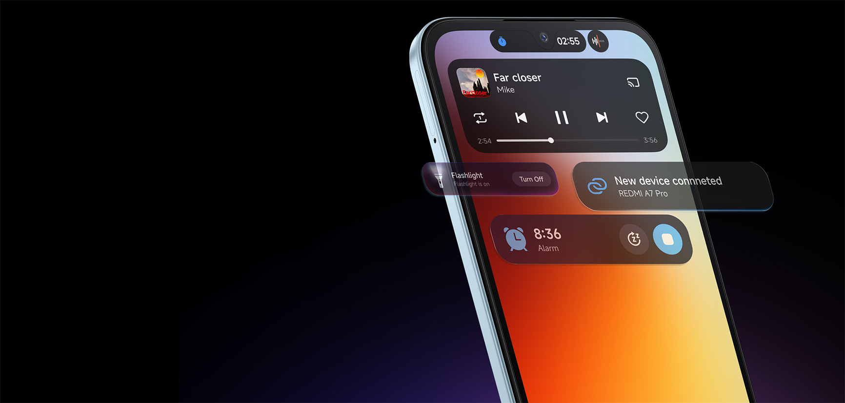 صفحه نمایش بزرگ Redmi A7 Pro برای فیلم